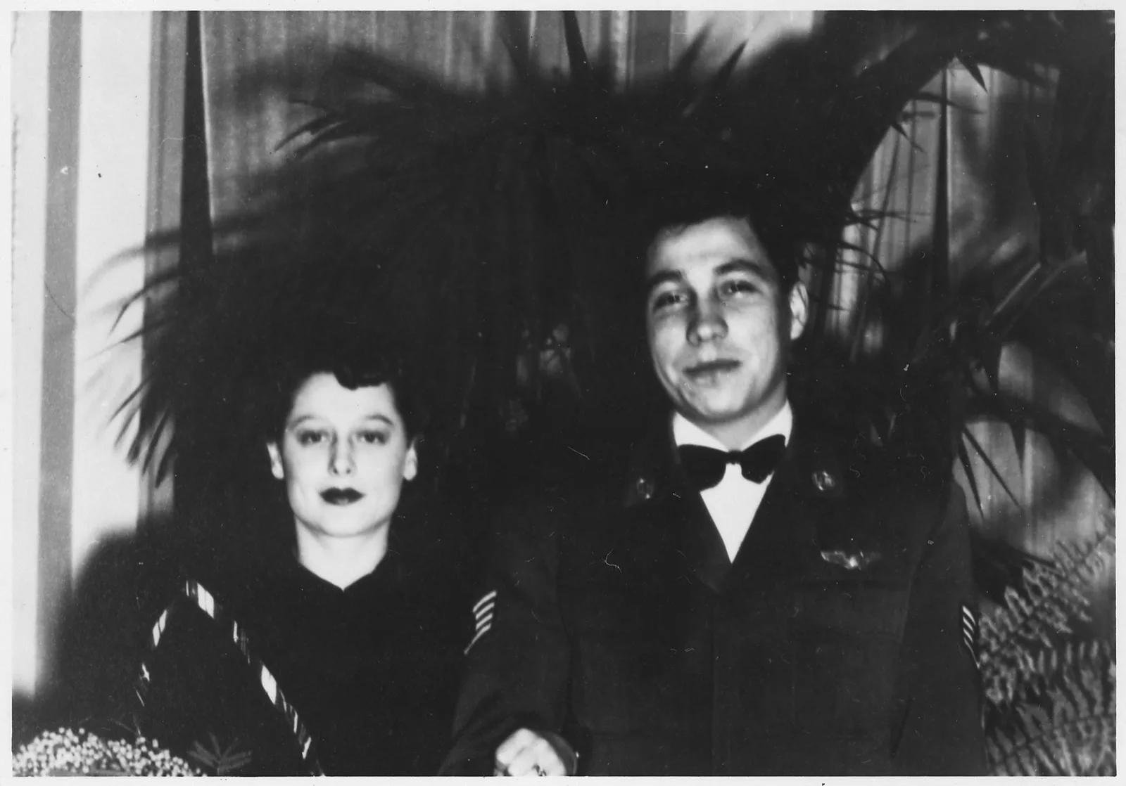 A 1952 wedding portrait of a couple